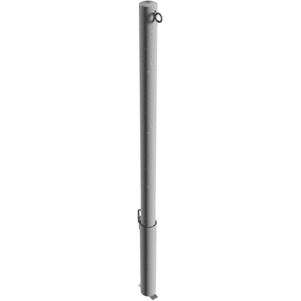 Barrier posts | Steel tube  60 x 2,5 mm | removable | for padlock | hot-dip galvanized | with 1 eyelet